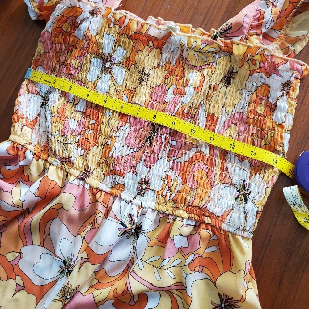 Inspired Hearts Floral Jumpsuit - Pink and Orange - Picture 3 of 7